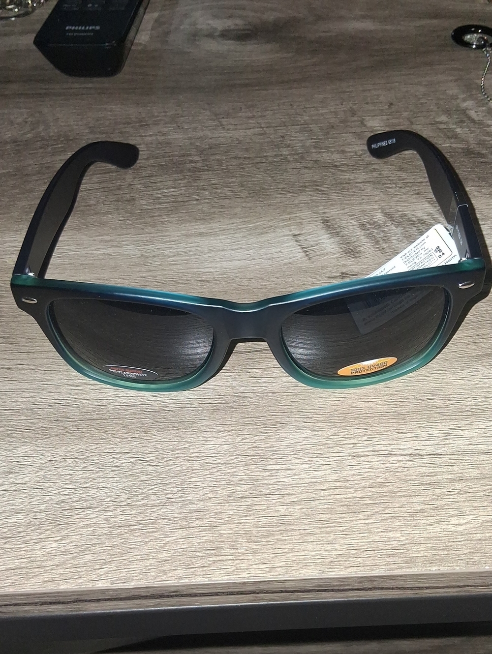 Men's Teal Gradient Wayfarer Sunglasses - Unbranded